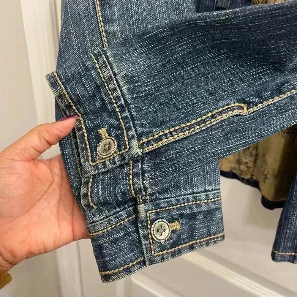 Chico’s Lined Denim Jacket - Picture 7 of 11